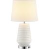 Safavieh Lighting Collection Stark Plated Silver 28-inch Bedroom Living Room Home Office Desk Nightstand Table Lamp (LED Bulb Included)(White – with USB)