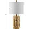 Safavieh Lighting Collection Wilsa Gold Leaf 23-inch Bedroom Living Room Home Office Desk Nightstand Table Lamp (LED Bulb Included)