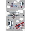 SAFAVIEH Carousel Kids Collection Area Rug – 5’3″ x 7’6″, Light Grey & Red, Non-Shedding & Easy Care, Ideal for High Traffic Areas for Boys & Girls in Playroom, Nursery, Bedroom (CRK137F)(Light Grey/Red)