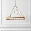 SAFAVIEH Lighting – Enya 12-Light Chandelier – Natural & Gold with Woven Rattan Shade – 36-Inch Wide Modern Ceiling Fixture for Dining Room, Foyer (CHA4084A)(Natural/Gold)