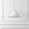SAFAVIEH Lighting – Lainey Pendant Hanging Light Fixture – White & Gold Iron – Ideal for Kitchen Island, Dining Room, LED Bulbs Included (PND4219A)(White/Gold)