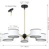 SAFAVIEH Lighting – Mickie 5-Light Chandelier – White & Black with Fabric Shades – 32-Inch Wide Modern Ceiling Fixture for Dining Room, Foyer (CHA4083A)