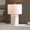 SAFAVIEH Lighting Collection Anessa Cream & Brass 23-inch Table Lamp for Bedroom, Living Room, Home Office, Desk, Nightstand (LED Bulb Included)(Cream/Brass)