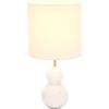 SAFAVIEH Lighting Collection Callie Grey Terrazzo/Black 22-inch Table Lamp (LED Bulb Included)(White Marble)