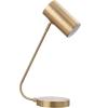 SAFAVIEH Lighting Collection Crane Brass Gold 23-inch Table Lamp with USB Charging Port (LED Bulb Included)(Gold)