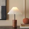 SAFAVIEH Lighting Collection Dani Walnut/Black 16-inch Table Lamp (LED Bulb Included)
