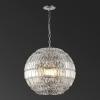 SAFAVIEH Lighting Collection Demarco Crystal 20-inch Diameter Adjustable Hanging Chandelier Light Fixture (LED Bulbs Included)