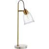SAFAVIEH Lighting Collection Gibson White/Gold Table Lamp with USB Charging Port (LED Bulb Included)(White/Gold)