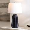 SAFAVIEH Lighting Collection Jude Navy Blue Ceramic 26-inch Table Lamp (LED Bulb Included)