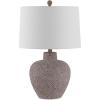 SAFAVIEH Lighting Collection Kei Modern Grey 24-inch Bedroom Living Room Home Office Desk Nightstand Table Lamp (LED Bulb Included)