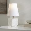 SAFAVIEH Lighting Collection Lou White Marble/Nickel 16-inch Table Lamp (LED Bulb Included)
