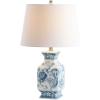 SAFAVIEH Lighting Collection Mayson Blue/ White Chinoiserie 24-inch Bedroom Living Room Home Office Desk Nightstand Table Lamp (LED Bulb Included)
