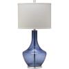 SAFAVIEH Lighting Collection Mercury Silver Glass 35-inch Bedroom Living Room Home Office Desk Nightstand Table Lamp (LED Bulb Included)(Light Blue)