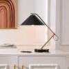 SAFAVIEH Lighting Collection Moseby Black/Brass 21-inch Table Lamp with USB Charging Port (LED Bulb Included)