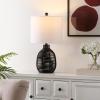 SAFAVIEH Lighting Collection Oroya Light Natural 23-inch Table Lamp (LED Bulb Included)(Black)