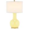 SAFAVIEH Lighting Collection Paris Modern Emerald Green Ceramic 28-inch Bedroom Living Room Home Office Desk Nightstand Table Lamp (LED Bulb Included)(Yellow)