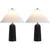 SAFAVIEH Lighting Collection Reese Black Resin 22-inch Table Lamp Set of 2(Black)