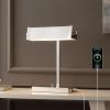 SAFAVIEH Lighting Collection Rylan Polished Nickle 17-inch Table Task Lamp with USB Charging Port (LED Bulb Included)