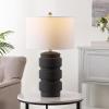 SAFAVIEH Lighting Collection Sero Black 25-inch Table Lamp (LED Bulb Included)