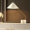 SAFAVIEH Lighting Collection Shields White/Brass 21-inch Table Lamp (LED Bulb Included)