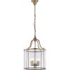 SAFAVIEH Lighting Collection Sutton Place Farmhouse Brass 13-inch Diameter 4-light Adjustable Hanging Pendant Light Fixture (LED Bulbs Included)