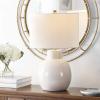 SAFAVIEH Lighting Collection Syra Modern Cream 24-inch Bedroom Living Room Home Office Desk Nightstand Table Lamp (LED Bulb Included)