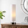 SAFAVIEH Lighting Collection Wick Modern White Cylinder 26-inch Bedroom Living Room Home Office Desk Nightstand Table Lamp (LED Bulb Included)
