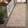 SAFAVIEH Outdoor Area Rug 8×10 – Beach House Collection – Large – Modern Design, Black & Beige, Weather Resistant, Non-Shedding & Easy Cleaning, Ideal for Patio, Backyard, Deck, Dining Space (BHS424Z)(Brown/Ivory)