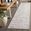 SAFAVIEH Outdoor Area Rug 8×10 – Beach House Collection – Large – Modern Design, Black & Beige, Weather Resistant, Non-Shedding & Easy Cleaning, Ideal for Patio, Backyard, Deck, Dining Space (BHS424Z)(Grey/Ivory)