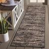 SAFAVIEH Outdoor Area Rug 8×10 – Beach House Collection – Large – Modern Design, Black & Beige, Weather Resistant, Non-Shedding & Easy Cleaning, Ideal for Patio, Backyard, Deck, Dining Space (BHS424Z)(Black/Beige)
