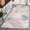 SAFAVIEH Washable Rug Outdoor Barbados Collection – 5’3″ x 7’6″, Grey & Pink, Non-Shedding & Easy to Clean, Ideal for Patio, Backyard, Mudroom (BAR551F)(Grey/Pink)