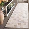 SAFAVIEH Washable Rug Outdoor Milos Collection – 5′ x 7’6″, Beige, Non-Shedding & Easy to Clean, Ideal for Patio, Backyard, Mudroom (MLO108B)(Beige)