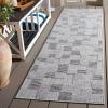 SAFAVIEH Washable Rug Outdoor Milos Collection – 5′ x 7’6″, Beige, Non-Shedding & Easy to Clean, Ideal for Patio, Backyard, Mudroom (MLO108B)(Grey)