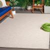 SAFAVIEH Washable Rug Outdoor Sisal All-Weather Collection – 9′ x 12′, Ivory, Non-Shedding & Easy to Clean, Ideal for Patio, Backyard, Mudroom (SAW640A)(Ivory/Natural)