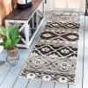 SAFAVIEH Washable Rug Outdoor Veranda Collection – 8′ x 11′, Beige & Grey, Non-Shedding & Easy to Clean, Ideal for Patio, Backyard, Mudroom (VER097-3413)(Black/Beige)