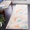 SAFAVIEH Washable Rug Paint Brush Collection – 7’9″ x 10′, Pink & Blue, Slip Resistant & Easy to Clean, Ideal for Living Room, Bedroom, Nursery, Kids Playroom, Dining Space (PTB189U)(Pink/Blue)