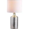 Safavieh Lighting Collection Danaris Silver/ Ivory 19-inch Bedroom Living Room Home Office Desk Nightstand Table Lamp (LED Bulb Included)