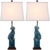 Safavieh Lighting Collection Foo Dog Blue Table Lamp, Set of 2(Blue – Set of 2)