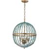 Safavieh Lighting Collection Lalita Cage Blue Chandelier