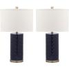Safavieh Lighting Collection Roxanne Navy Table Lamp, Set of 2(Navy – Set of 2)