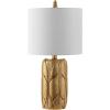 Safavieh Lighting Collection Wilsa Gold Leaf 23-inch Bedroom Living Room Home Office Desk Nightstand Table Lamp (LED Bulb Included)