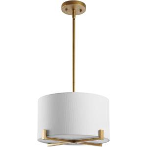 SAFAVIEH Collection Rema Oil-Rubbed Bronze/Off-White 3-Light Adjustable Pendant (LED Bulbs Included) PND4111A