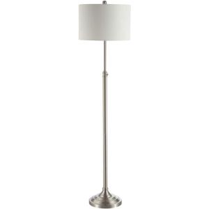 SAFAVIEH FLL4052A Lighting Leeland Adjustable Brush Nickel (LED Bulb Included) Floor Lamp