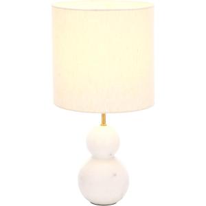 SAFAVIEH Lighting Collection Callie Grey Terrazzo/Black 22-inch Table Lamp (LED Bulb Included)(White Marble)