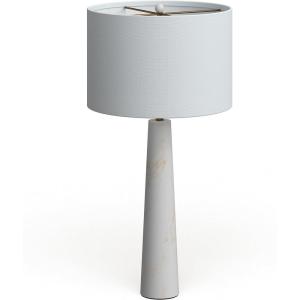 SAFAVIEH Lighting Collection Delilah Alabaster White 30-inch Bedroom Living Room Home Office Desk Nightstand Table Lamp (LED Bulb Included)