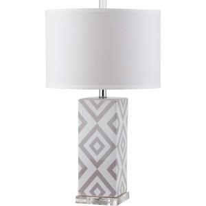 SAFAVIEH Lighting Collection Diamonds Modern Contemporary Light Blue 27-inch Bedroom Living Room Home Office Desk Nightstand Table Lamp (LED Bulbs Included)(Multicolored)
