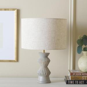 SAFAVIEH Lighting Collection Isano Grey 17-inch Table Lamp (LED Bulb Included)