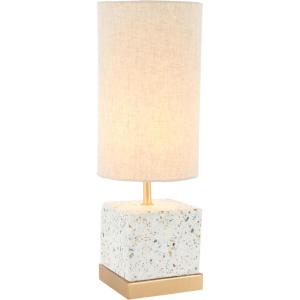 SAFAVIEH Lighting Collection Jarelle Natural/Gold 17-inch Table Lamp (LED Bulb Included)