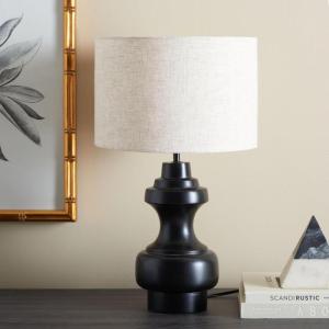 SAFAVIEH Lighting Collection Junko Black 20-inch Table Lamp (LED Bulb Included)