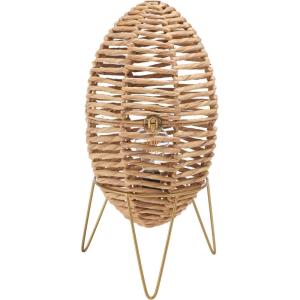 SAFAVIEH Lighting Collection Kiora Natural Water Hyacinth 19-inch Table Lamp (LED Bulb Included)